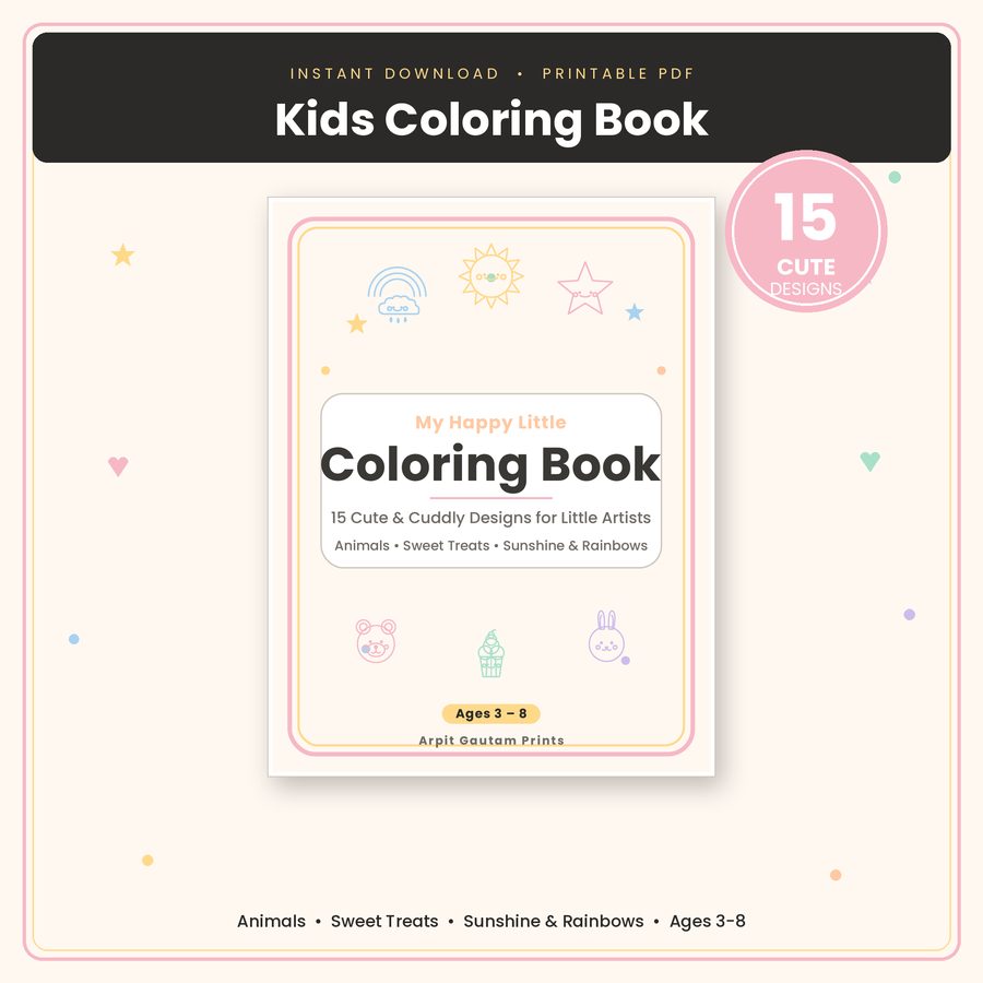Kawaii printable coloring book for kids