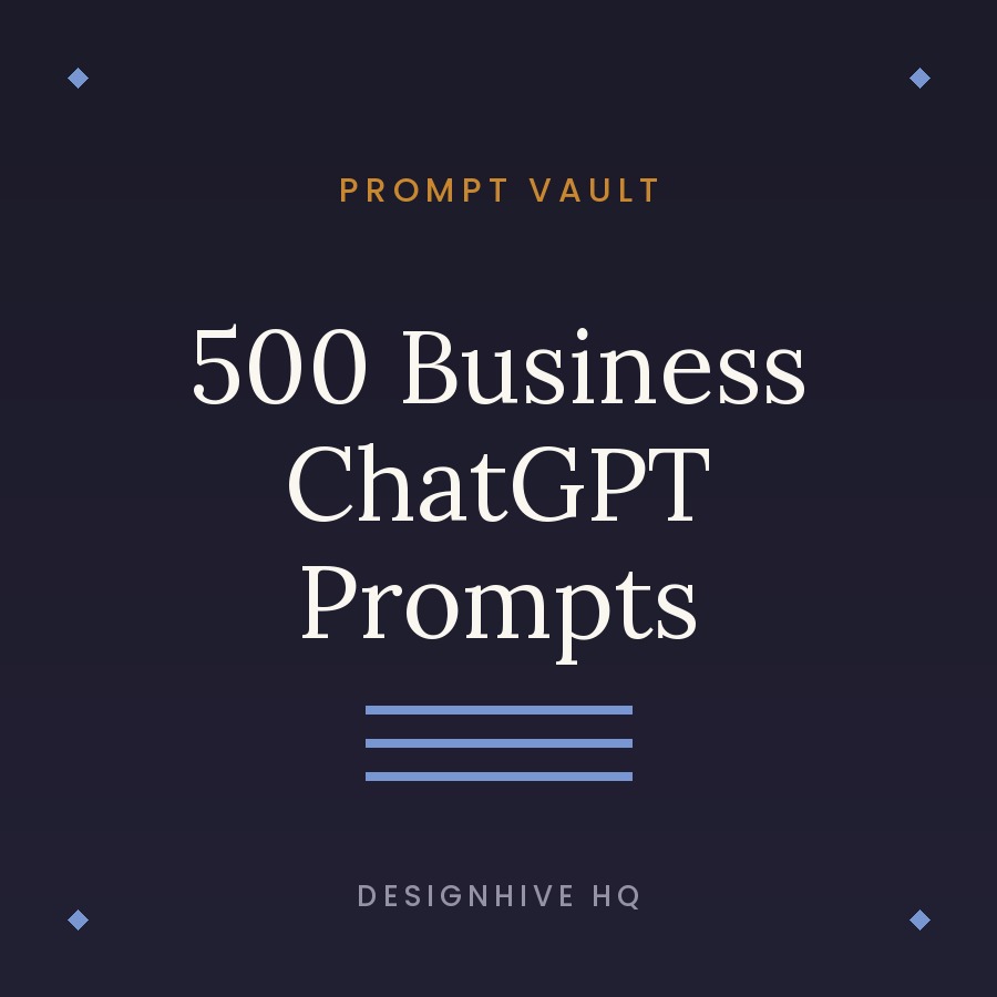 500 business ChatGPT prompts bundle digital download