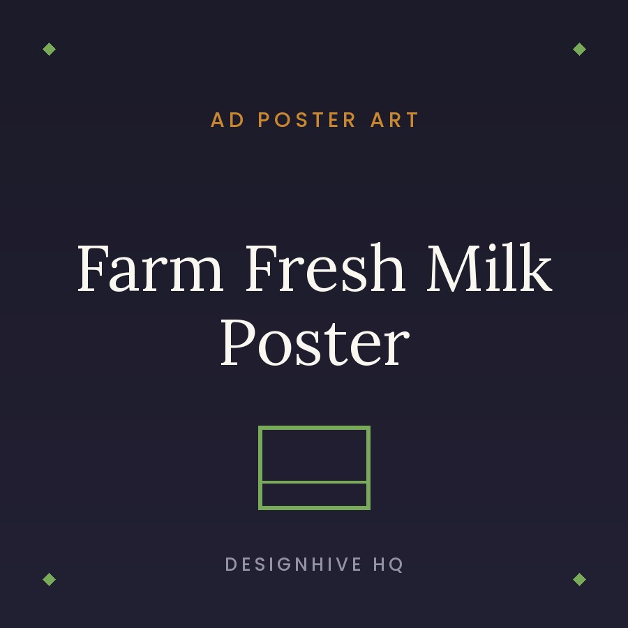 Farm Fresh Milk Poster dairy ad printable wall art