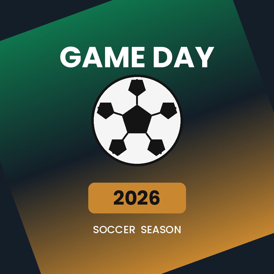 Game Day 2026 soccer watch party printable design